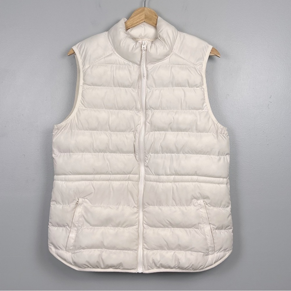 Fabletics Essential Puffer Zip Front Vest In Bone… - image 2